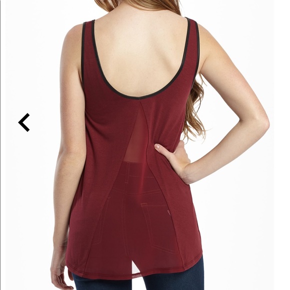 New Guess EYANIA CHIFFON HIGH-LOW TANK top Blouse - Picture 8 of 8